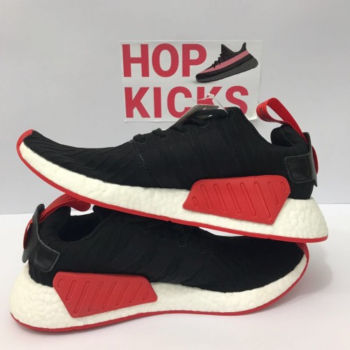 Adidas NMD R2 PK Black/Core Red [ REAL BOOST cushioning] 